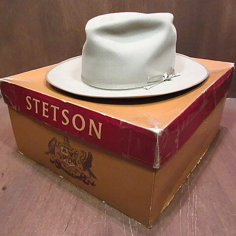 ビンテージ50's○箱付きSTETSON OPEN ROADフェドラハット7 5/8○2009...