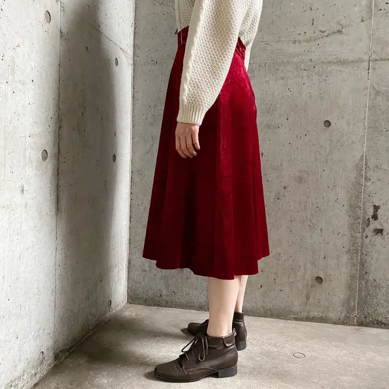 アメリ SUEDE EMBROIDERY LACE SKIRT新作 安心なので買 レディース