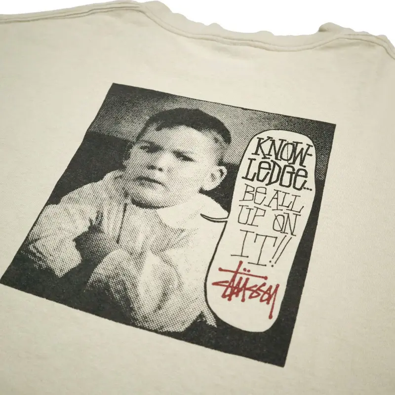 80's~90's OLD STUSSY ベイビーフォトプリント Tシャツ 黒タグ USA製