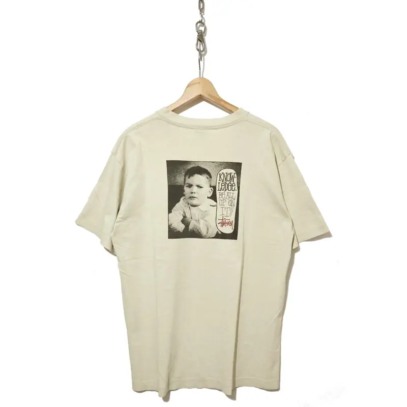 80's~90's OLD STUSSY ベイビーフォトプリント Tシャツ 黒タグ USA製