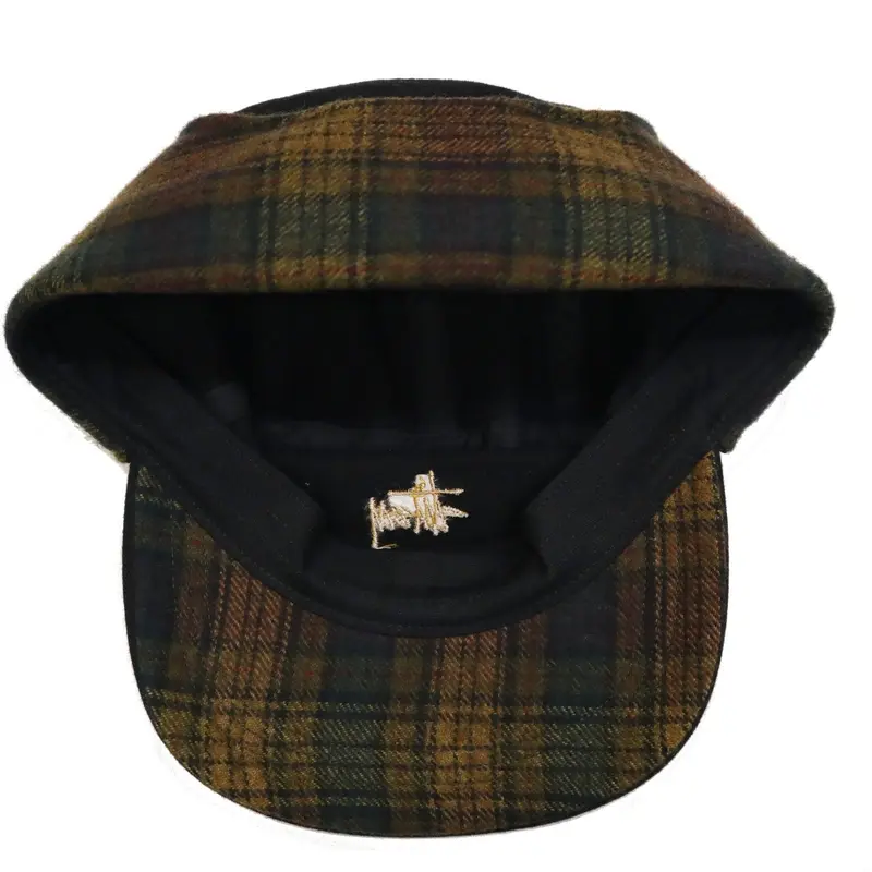 90's OLD STUSSY 耳当て付き ワークキャップ BLACK×CHECK | Daniel