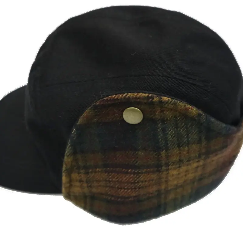 90's OLD STUSSY 耳当て付き ワークキャップ BLACK×CHECK | Daniel