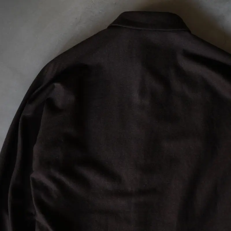17AW ノンミュールシングラグランウールシャツ / 山内 | D'arte(ダルテ)