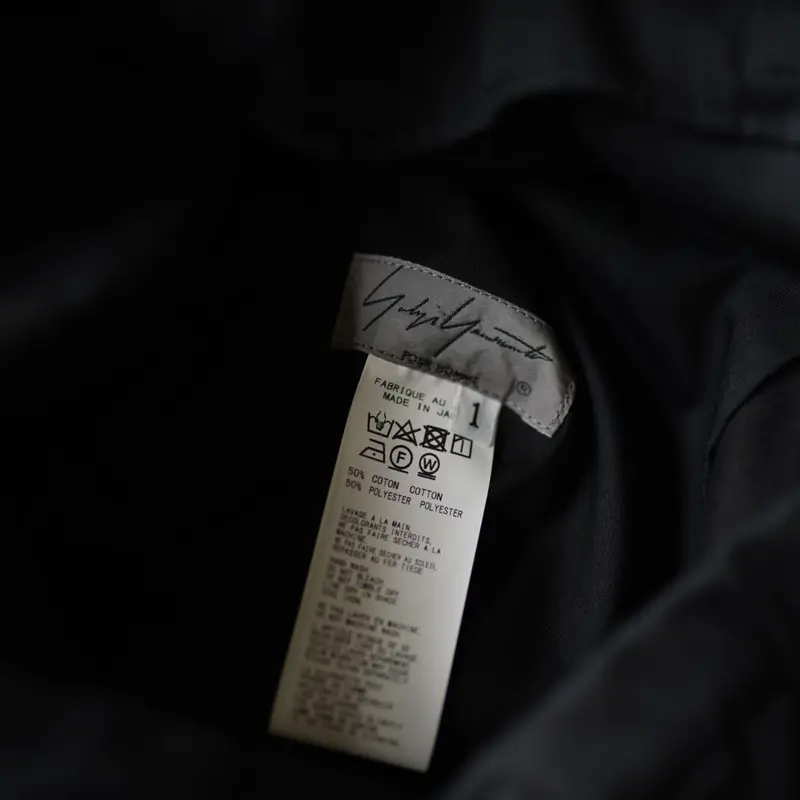 20AW ウエストポイントフロントパネルストリングパンツ / Yohji