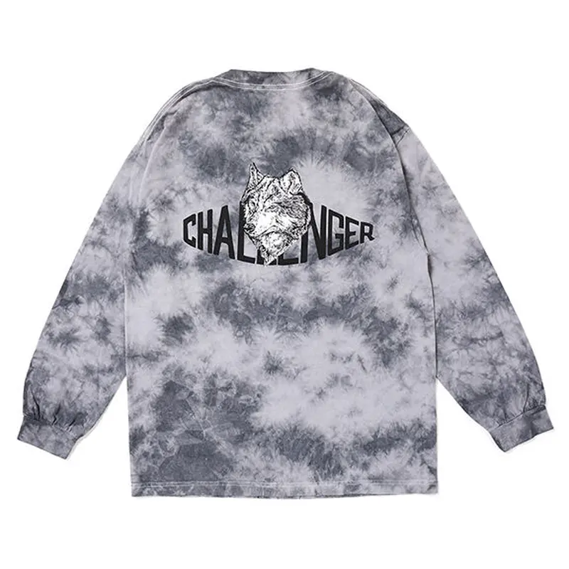 チャレンジャー CHALLENGER TIE DYE WOLF LOGO L/S TEE |