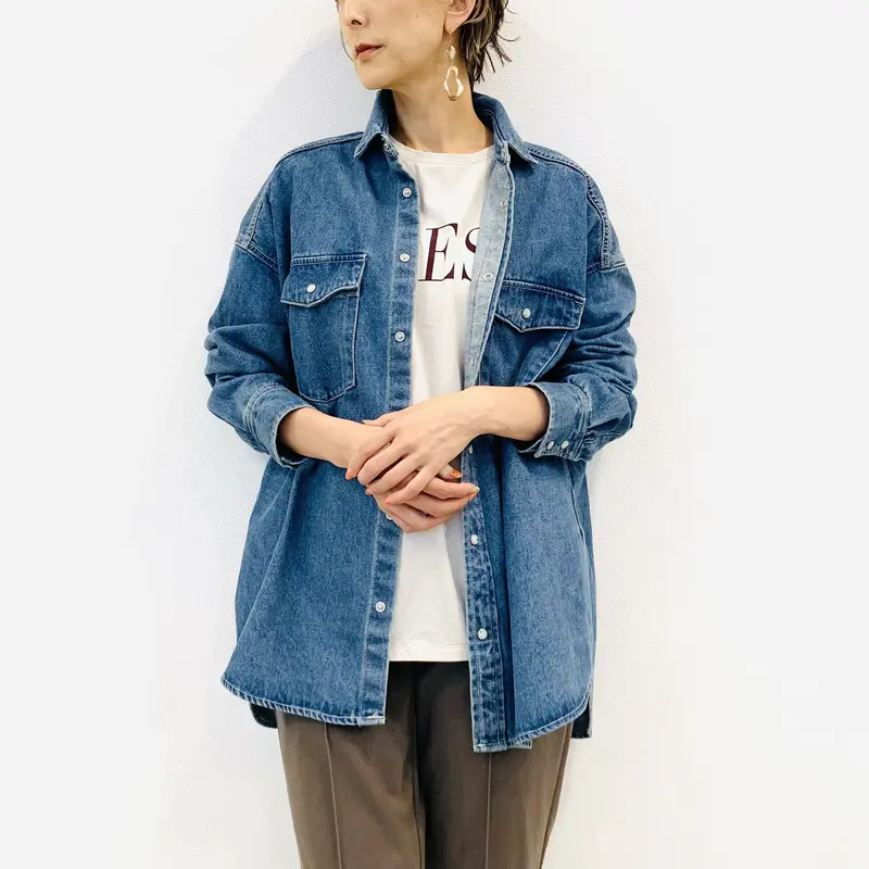 MICA&DEAL (マイカ&ディール) オーバーサイズデニムシャツ 0121301169 |...