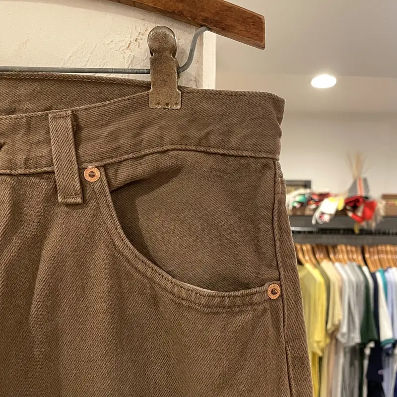 Levi's 501 90年代 リーバイス501 後染めカラーデニム ブラウン USA製