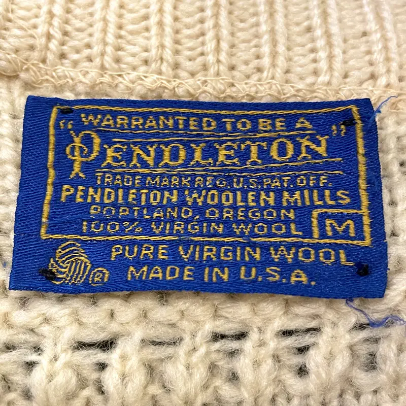 PENDLETON 70s USA製 PURE VIRGIN WOOL ウールカーディガン ペ...