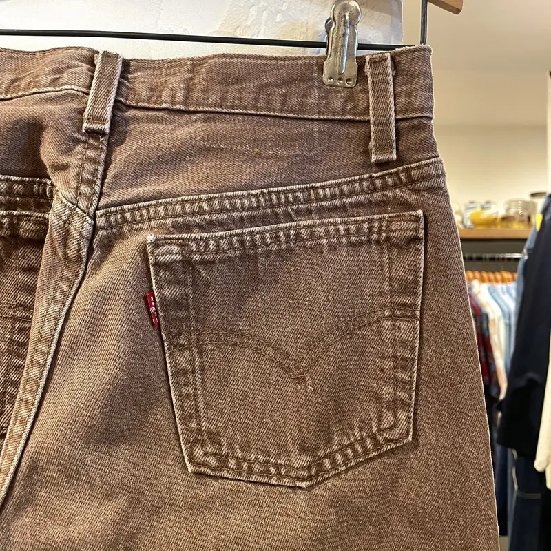 Levi's 501 90年代 リーバイス 先染め カラーデニム ブラウン USA製