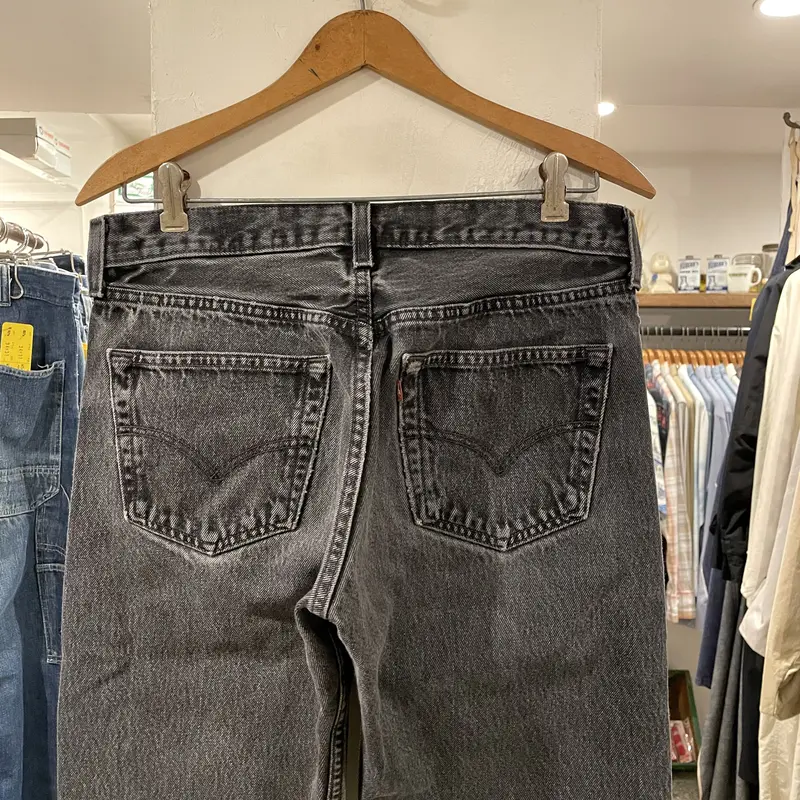 Levi's 501 90年代 後染めブラックデニム ボタン裏653 USA製 1998年 リ...