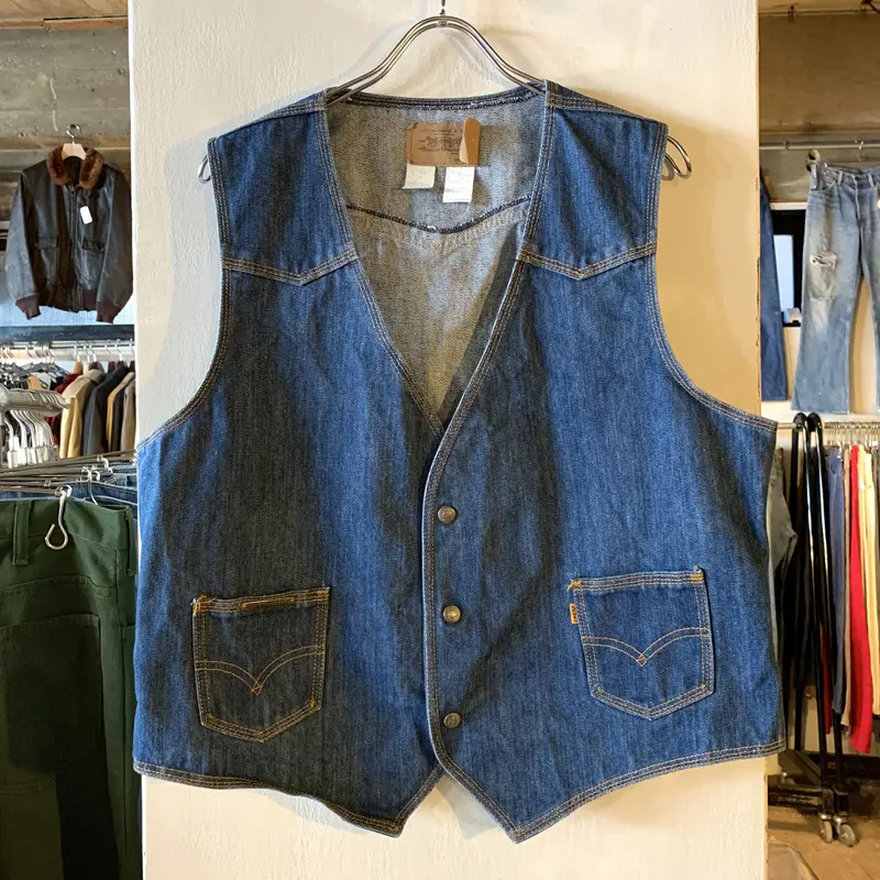 80s Levi's 60506-0916 リーバイス デニムベスト オレンジタブ USA製
