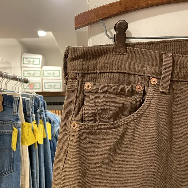 Levi's 501 90年代 リーバイス501 後染めカラーデニム ブラウン USA製