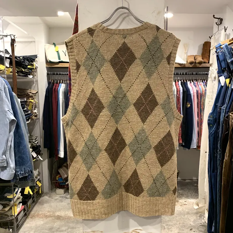 POLO by Ralph Lauren リネン×シルク ニットベスト アーガイル 柄