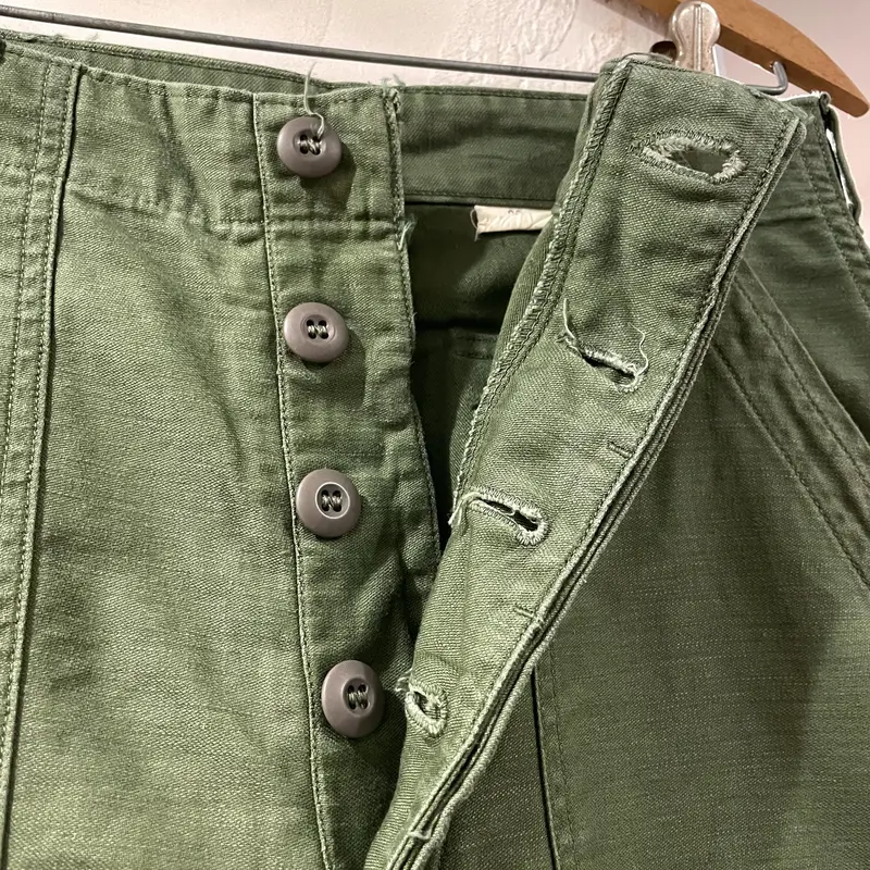 60s US ARMY ベイカーパンツ OG107 COTTON TROUTHERS 60年代...