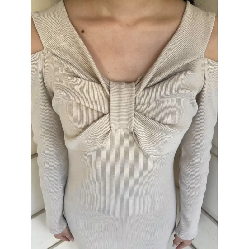 ribbon lady onepiece beige | épine