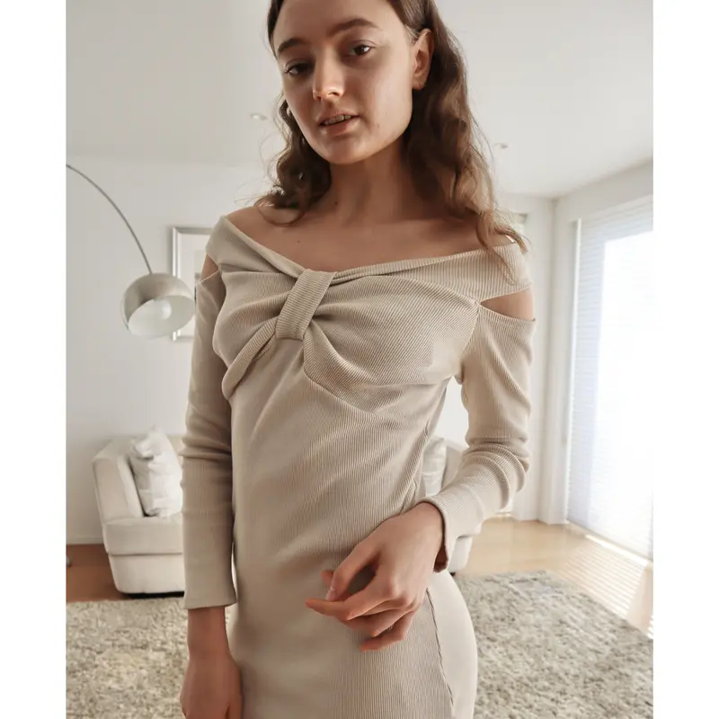 ribbon lady onepiece beige | épine