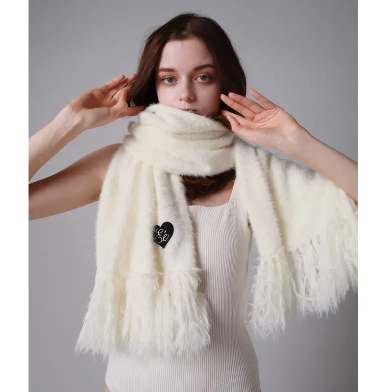 éé mohair fringe muffler epine マフラー エピヌ epine Éé mohair fringe muffler マフラー
