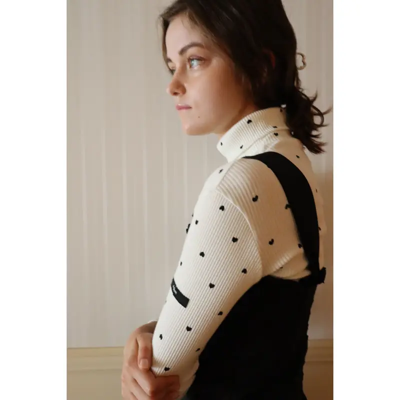 épine label Heart high neck white | épine