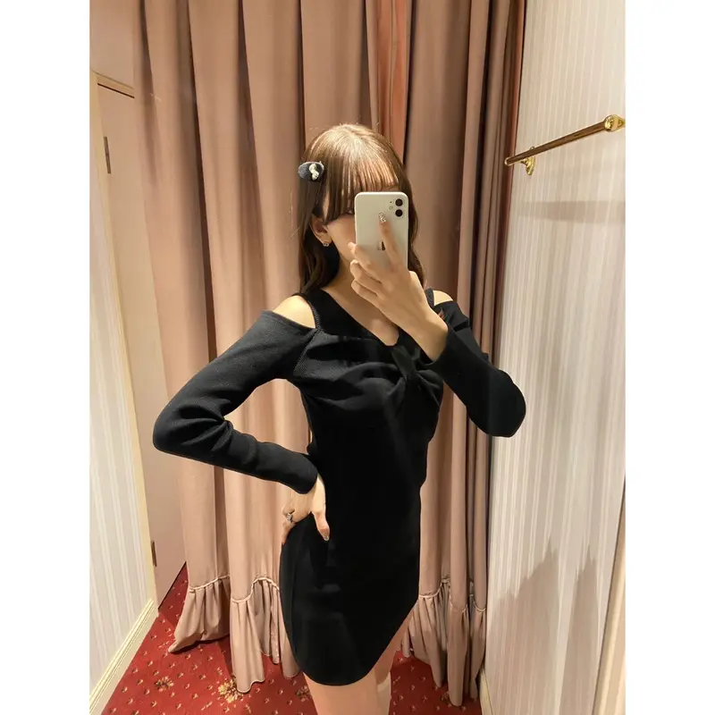 ribbon lady onepiece black | épine