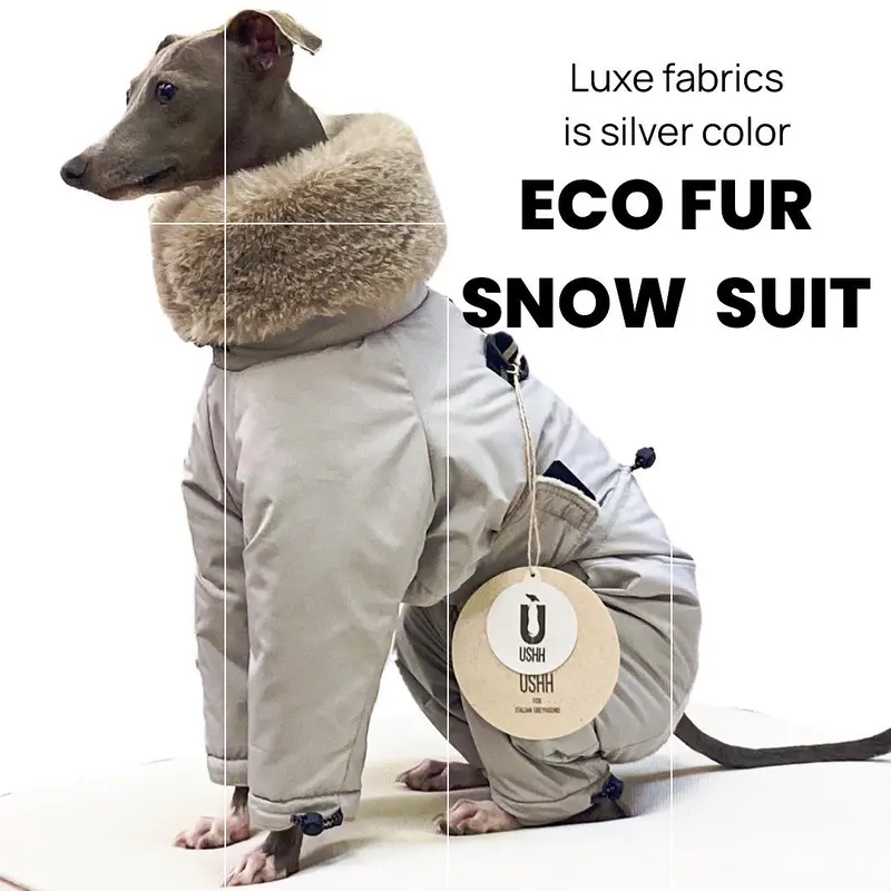 イタグレ スノースーツ ブラウン 犬服・アクセサリー