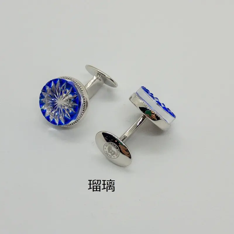 三代秀石]江戸切子カフリンクス（カフス） | フィボナッチ紳士洋品店