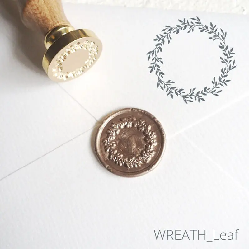 STAMP】WREATH_Leaf【347】【スタンプヘッド】 | シーリングワックス