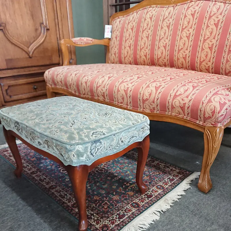 マルニ木工＞ マキシムシリーズ・オットマンスツール ₌未修復・現品