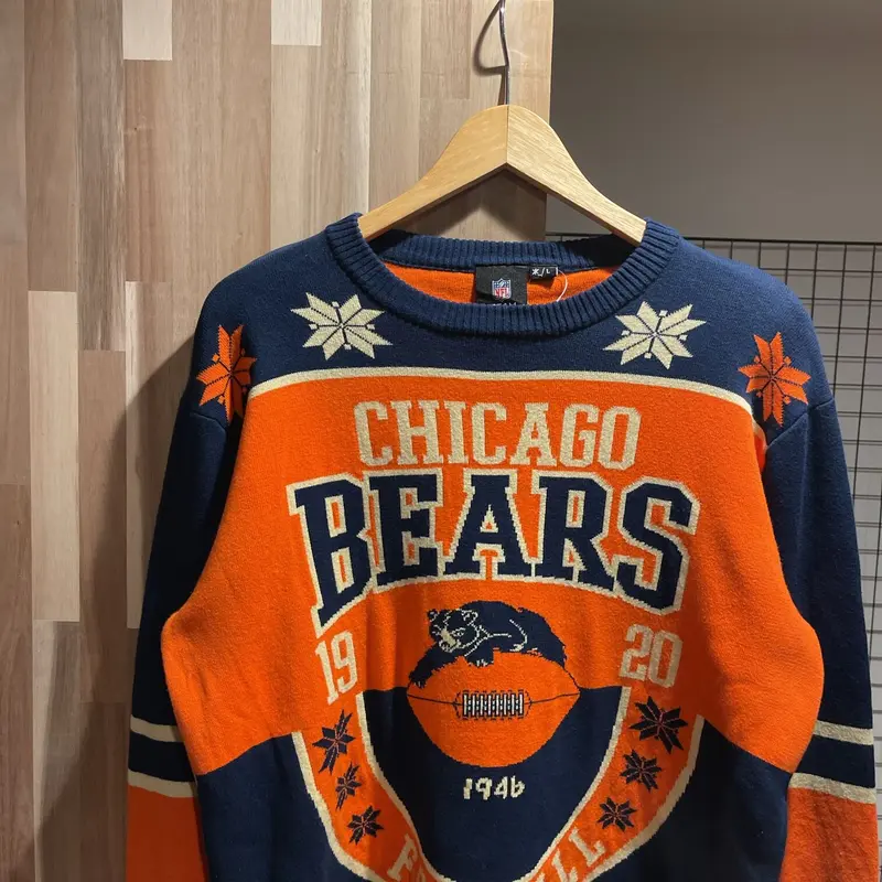NFL TEAM APPAREL シカゴ・ベアーズ 総柄ニットセーター | 古着屋Quest