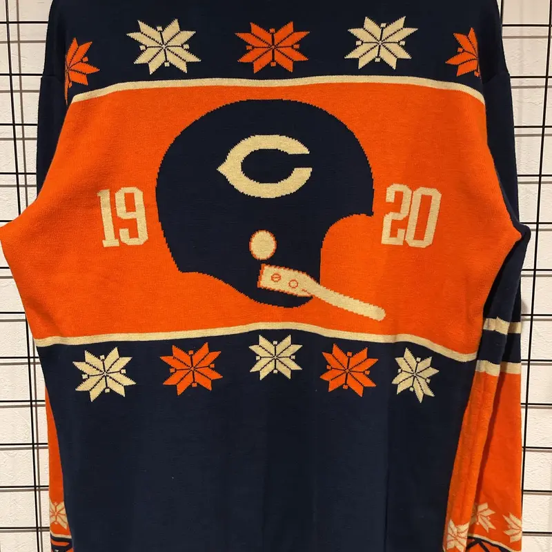 NFL TEAM APPAREL シカゴ・ベアーズ 総柄ニットセーター | 古着屋Quest