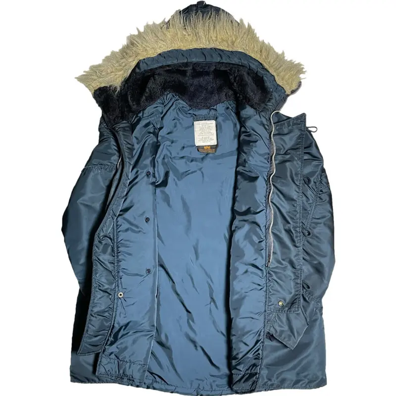 MADE IN USA製 ALPHA INDUSTRIES N3-Bジャケット ネイビー Lサ...