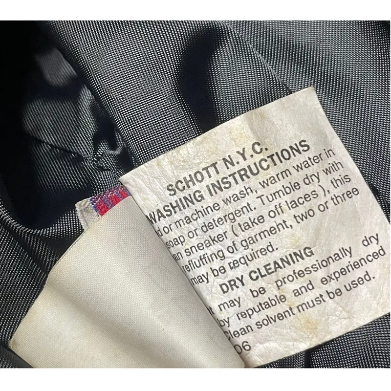 MADE IN USA製 SCHOTT ウール襟付きシングルライダースジャケット
