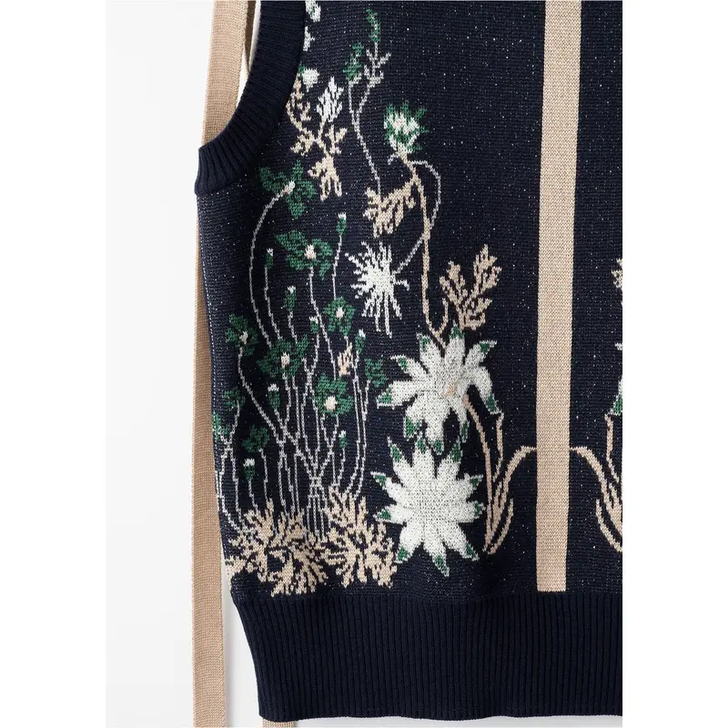 murral / Garden flower knit vest | glitter O...