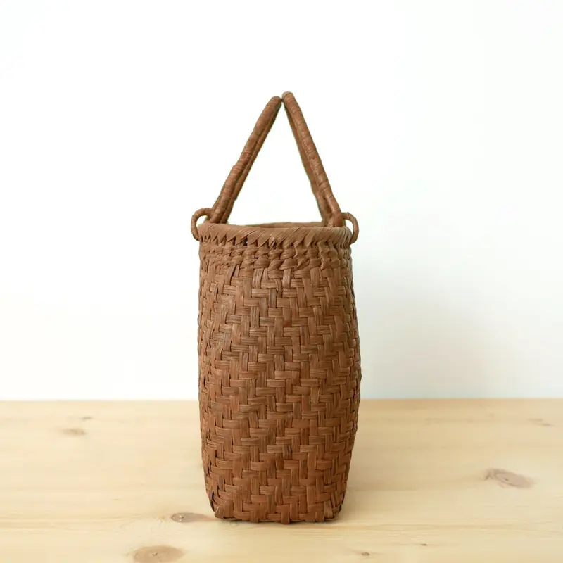 山ぶどう｜山葡萄｜かごバッグ｜やまぶどう籠削丸リング手(中)｜SA