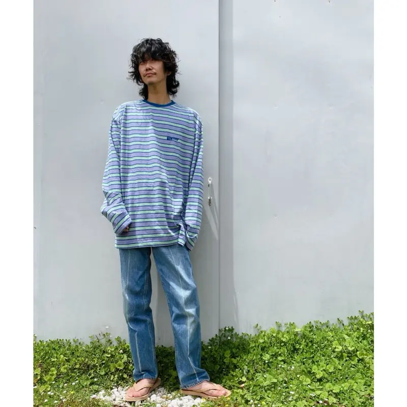 完売】 HOLIDAY SUPER T-SHIRT L/S BORDER FINE Tシャツ/カットソー(七