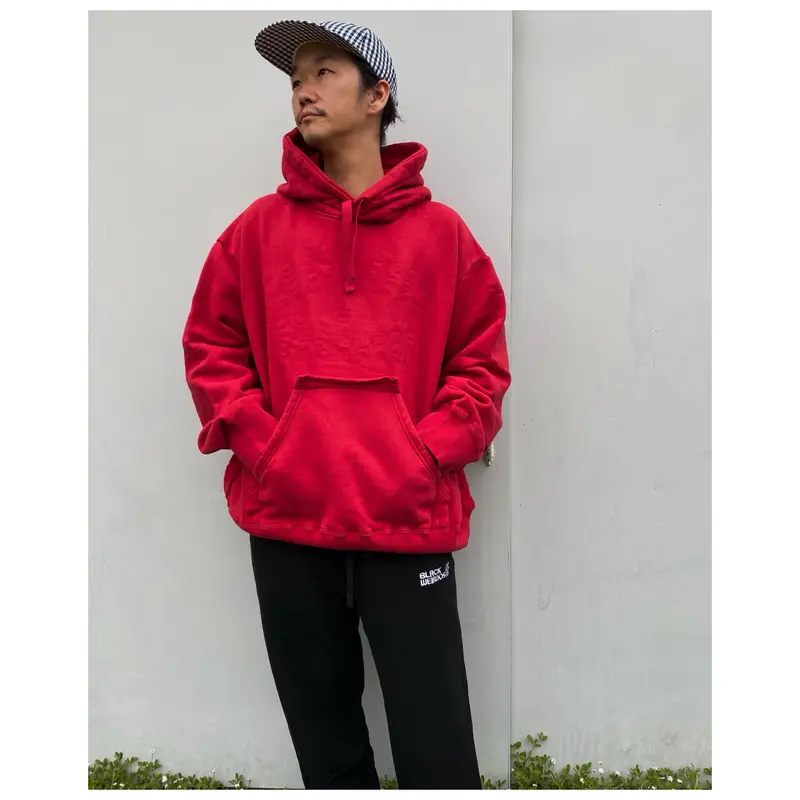 BLACK WEIRDOS「Reversible Hooded Sweat Shirt」red...