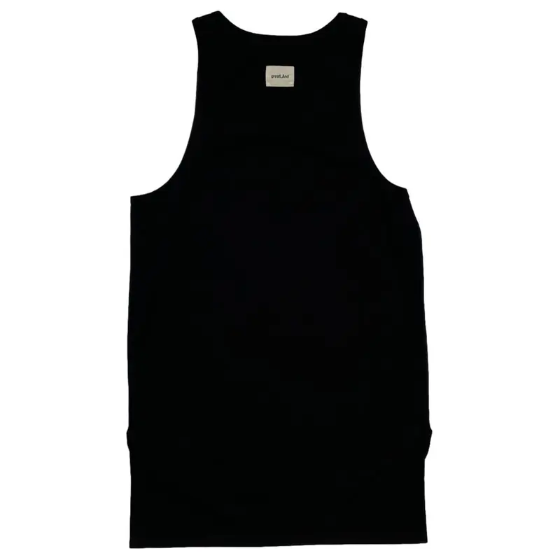 greatLAnd ORIGINAL LAYERED LONG TANK TOP BLACK
