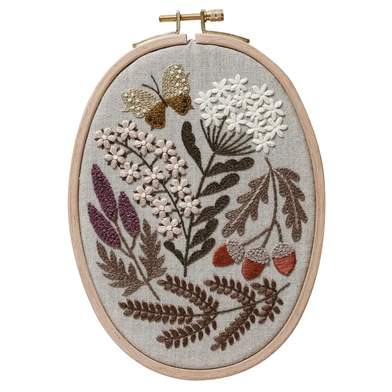 樋口愉美子さん オーバル枠刺繍キット[DMC] | boutique gris