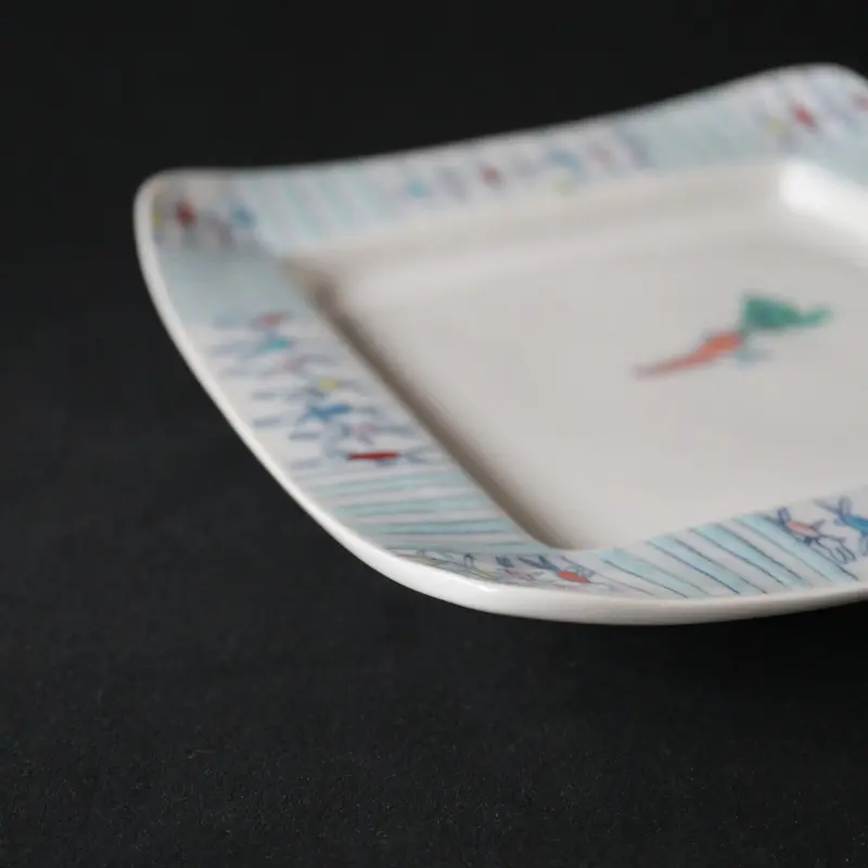 北尾正治 北尾マキ 九谷焼長皿