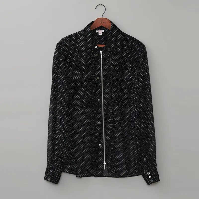MASU SEE THROUGH WESTERN SHIRT (DOT BLACK) MCFW...