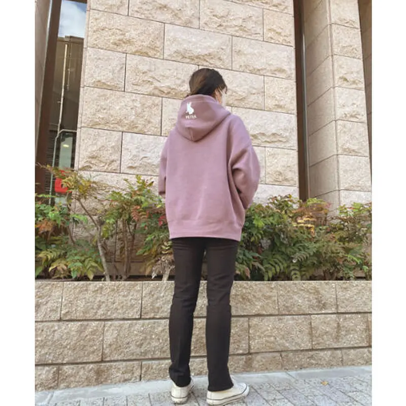 数量限定UCHINOKOフードプリントパーカーBtype(Bigシルエット裏起毛