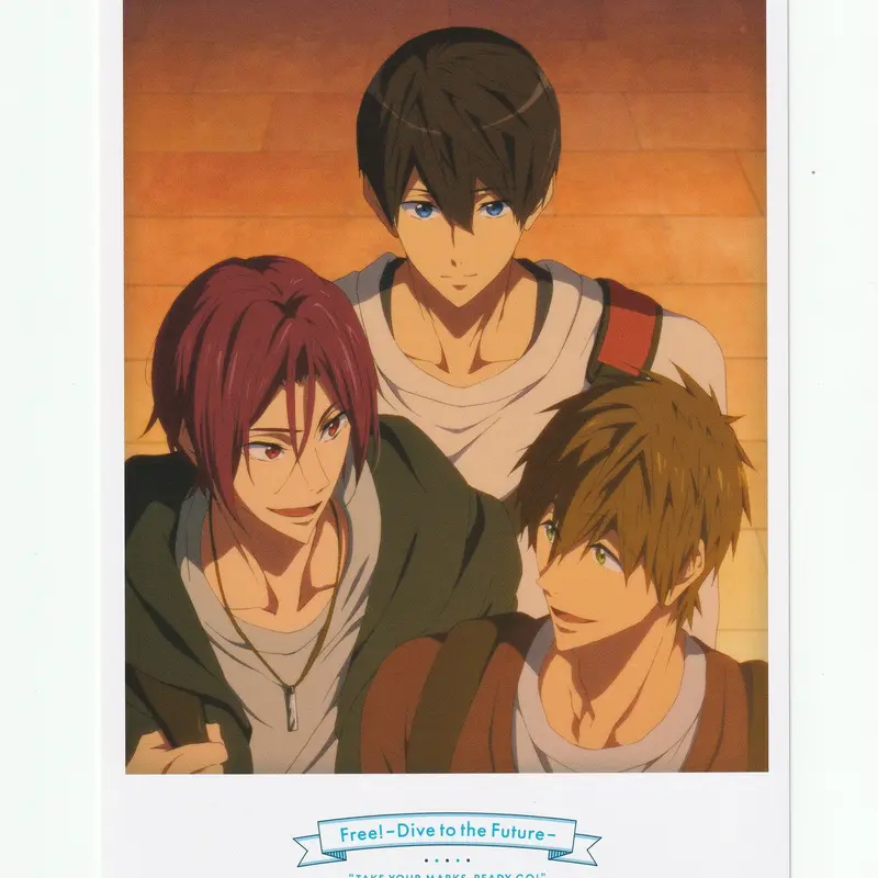 バラ】Free! 七瀬遙 橘真琴 松岡凛 ポストカード 【Wonderful Days】