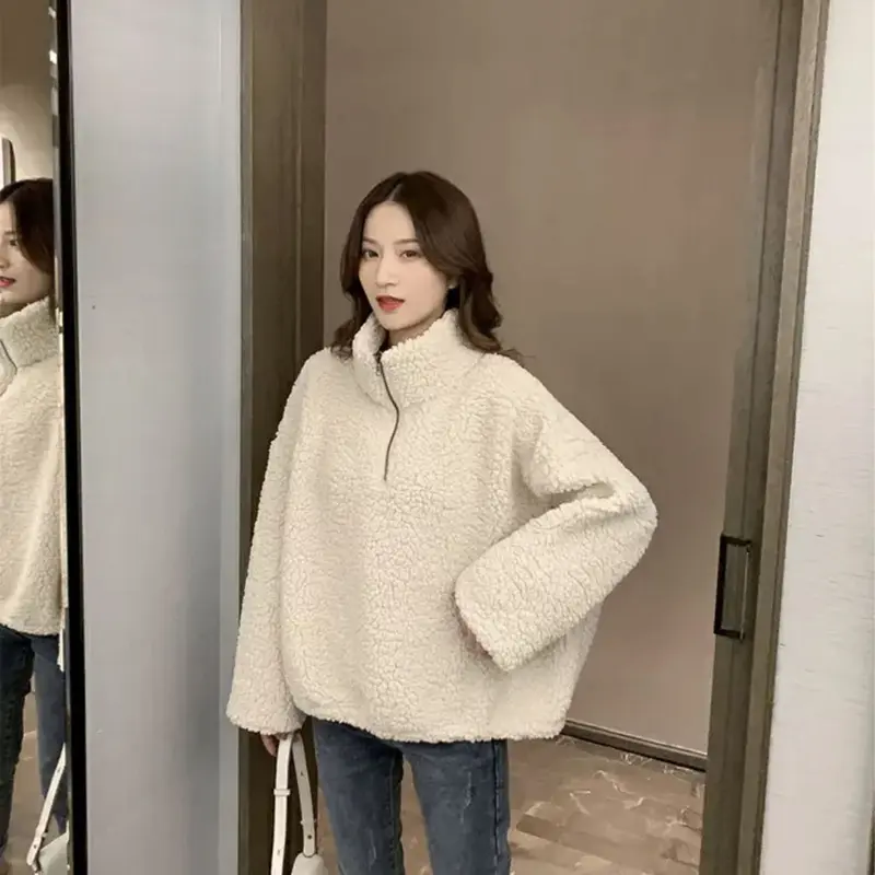 新品 レディース モコモコ 冬服 ボア ボアジャケット レトロ