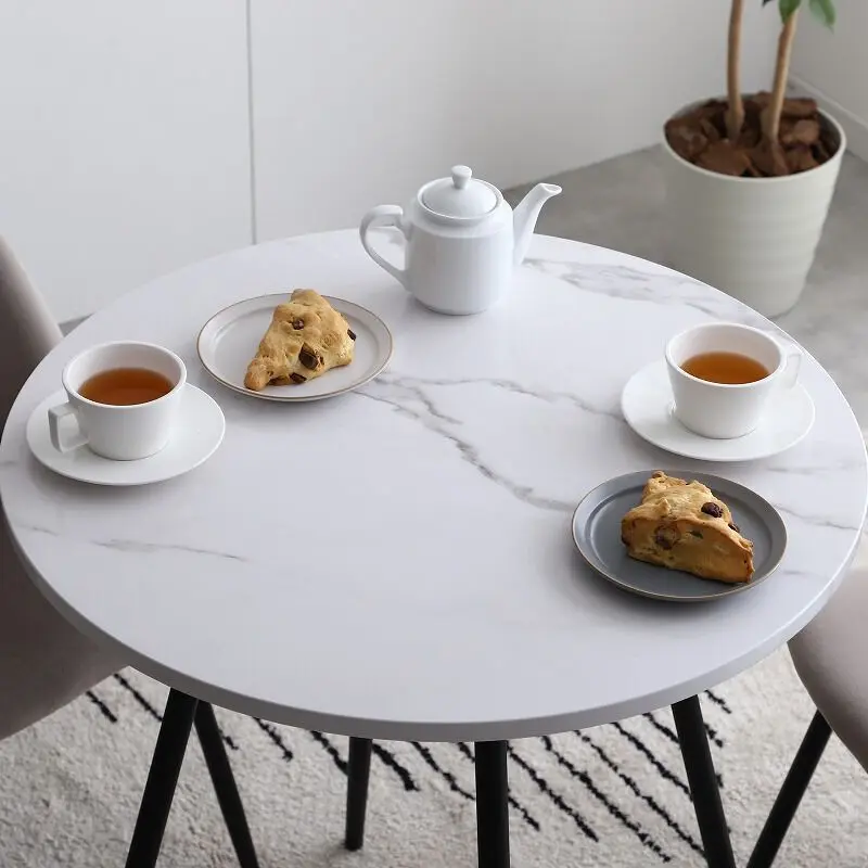 3点set】Mia 大理石柄テーブル+ベロアチェア2脚 | ishihara furniture