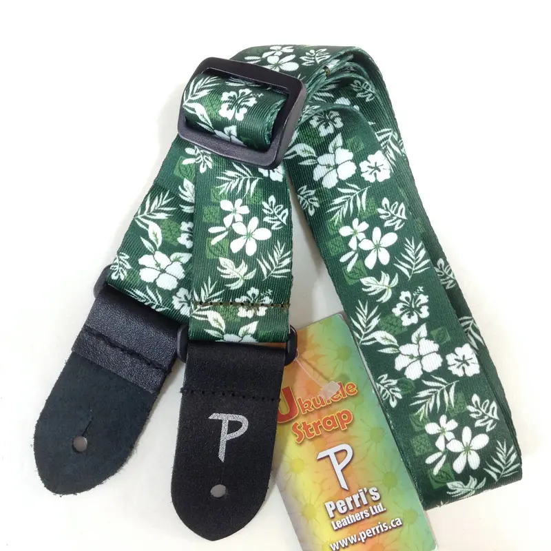 ウクレレストラップ ハイビスカス 【Perri's】ウクレレストラップ