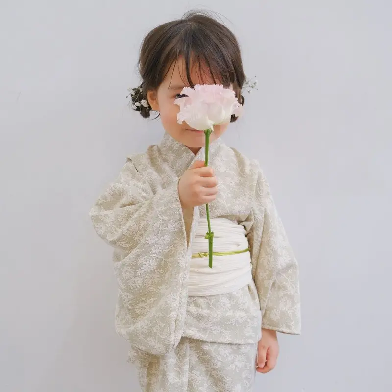 Yukata / flower - mint | june -little closet-