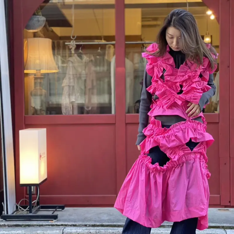 HOUGA 】kiki frill vest (ベスト) | 木宮商店 -蔵前-