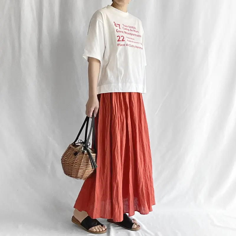 vivaprestoヴィヴァプレスト リネンロングスカート 322601 | kleur