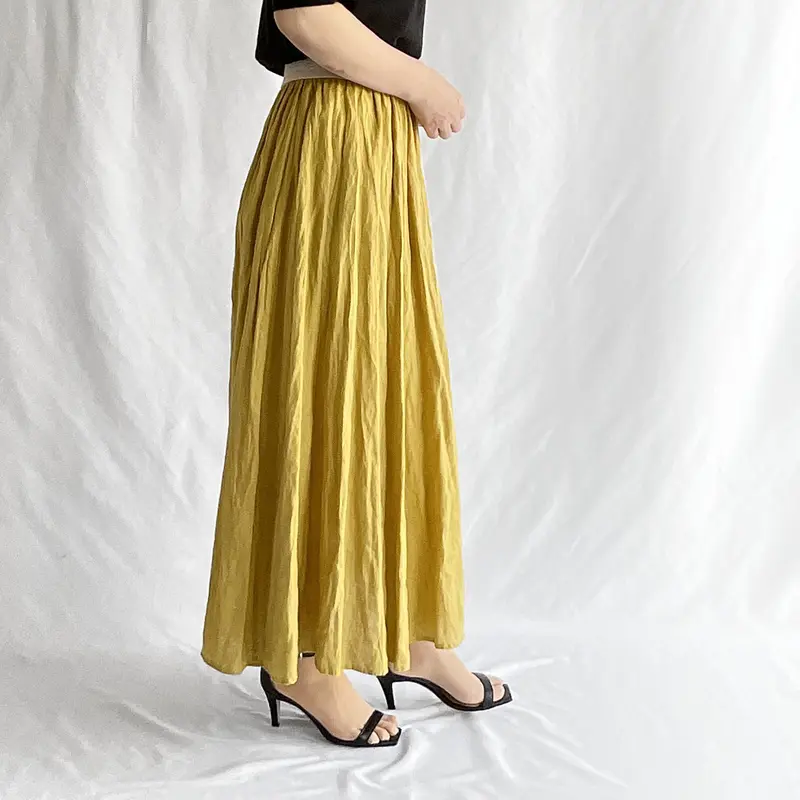 vivaprestoヴィヴァプレスト リネンロングスカート 322601 | kleur