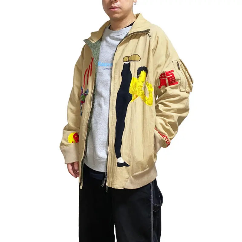 USED】00'S MAHARISHI BRUCE LEE HEMP BOMBER JACK...