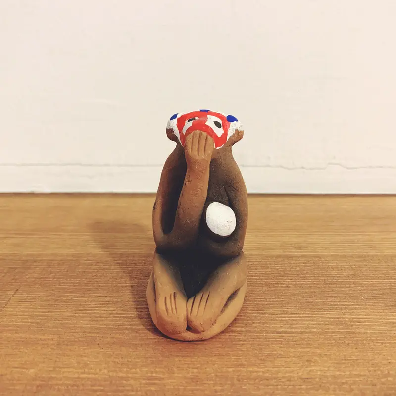 新品登場 木の葉猿 原始猿(特大20cm) 作者:永田礼三 工芸品 - pezocar